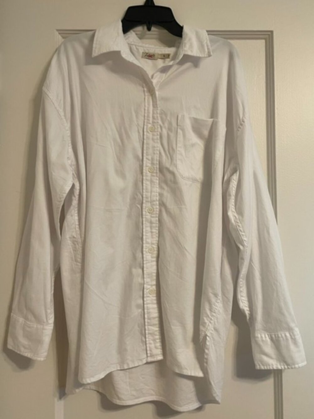 FAHERTY White Button Down Shirt S Small Organic Cotton & Lyocell Tencel